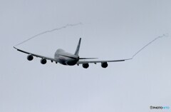 「はれー」 ? NCA 747-8KZF ベイパー Takeoff 　