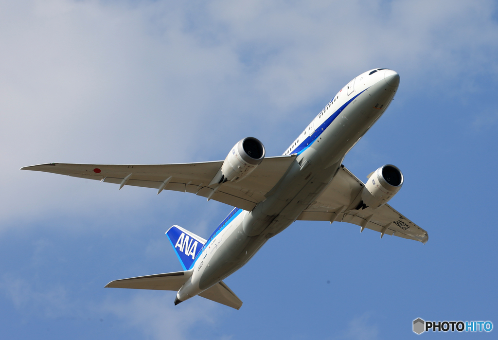 「青い日」 ANA 787-8 JA822A 出発