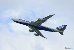 ☁「雲」NCA 747-8KZF JA16KZ  離陸です