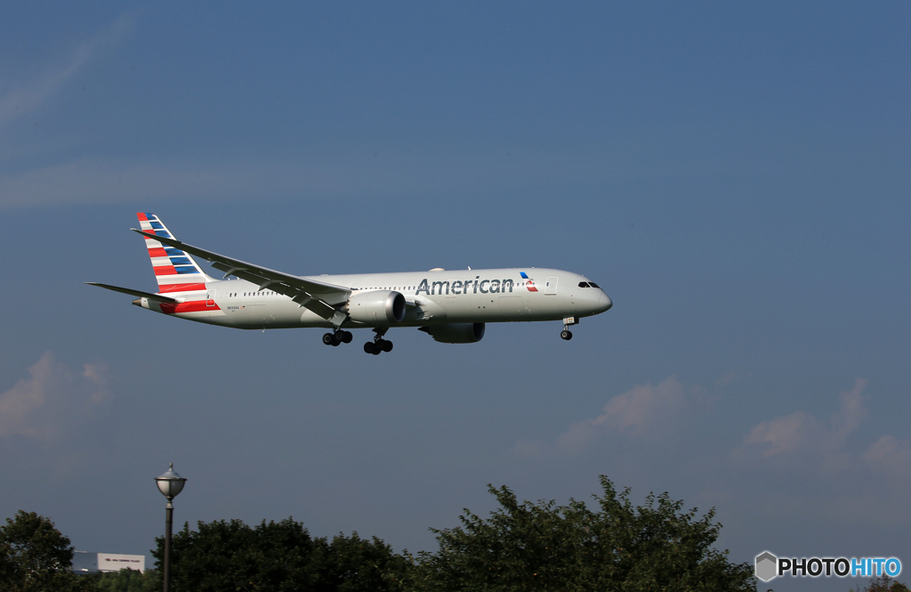 「曇り」? American 787-9 N833AA  Landing