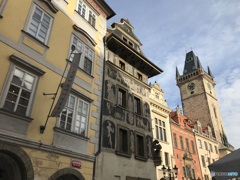 チェコ（２１３）長閑な・プラハ広場前