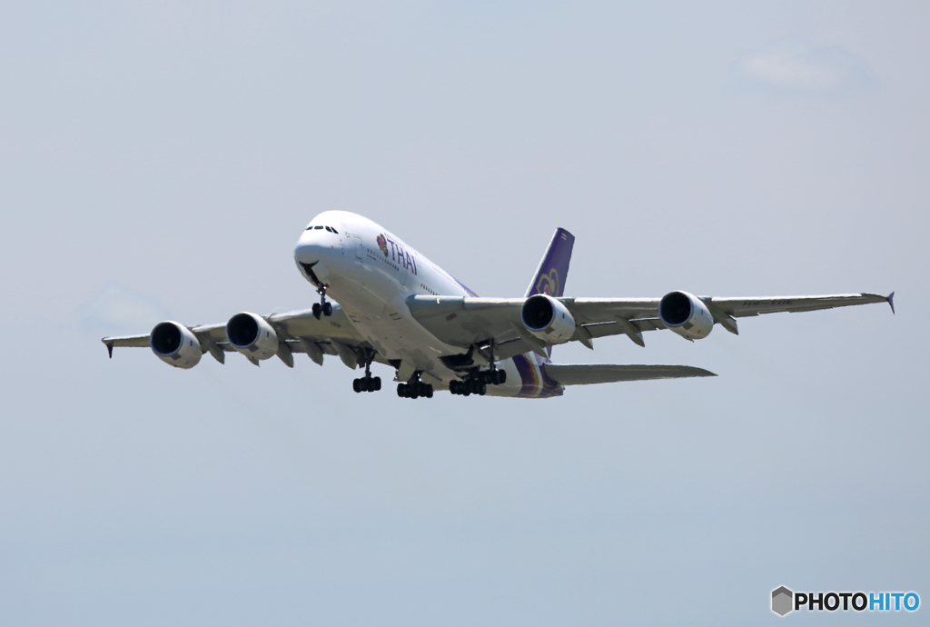 「すかい」 Thai A380-841 HS-TUE Takeoff 