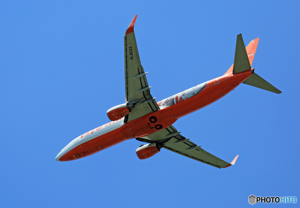 「そらー」 JEJU 737-800 HL8033 離陸