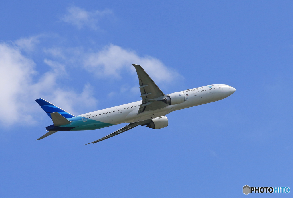 「青い空」が一番 Garuda 777-3U3 PK-GIF出発