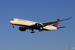 「ブルー」 DELTA A350-941 N508DN 着陸です