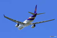 「良い空～」THAI A330-343 HS-TEO 離陸します