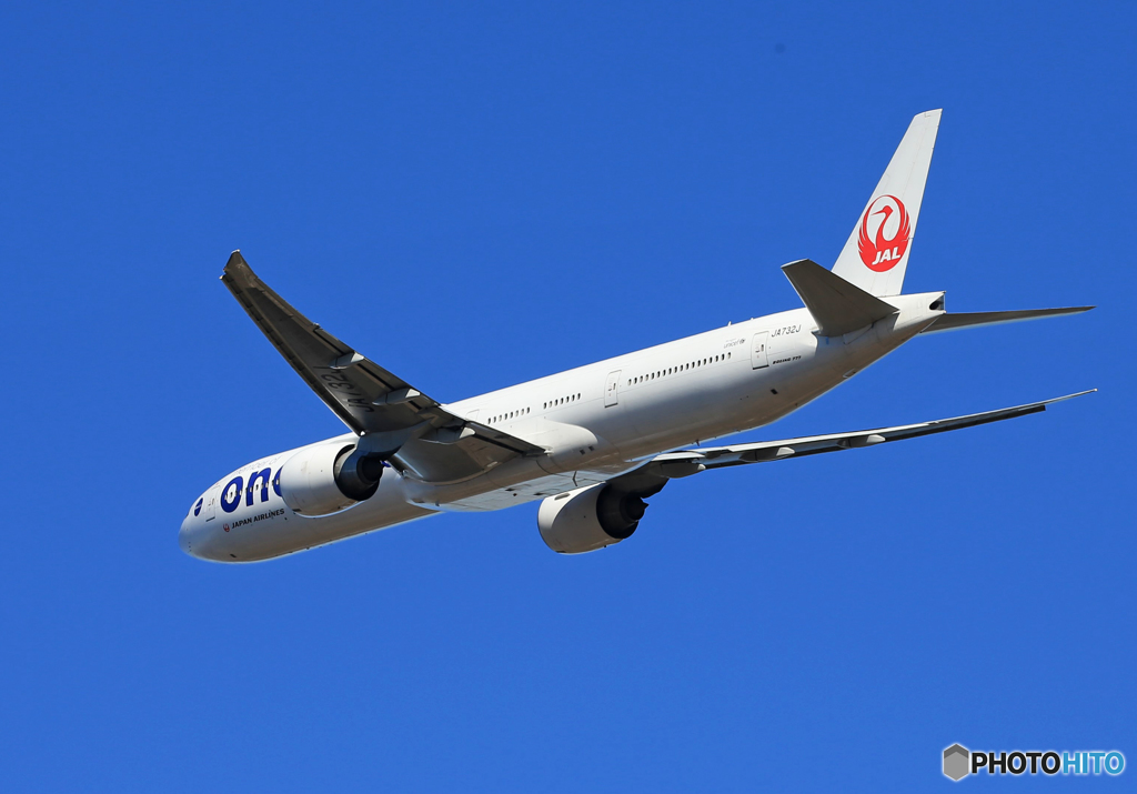 「青い空」が一番 JAL one 777-381 飛んだ