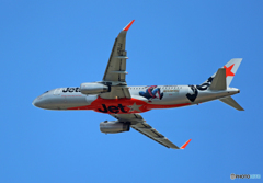 「青色」 Jet Star スパイダーマン Takeoff 