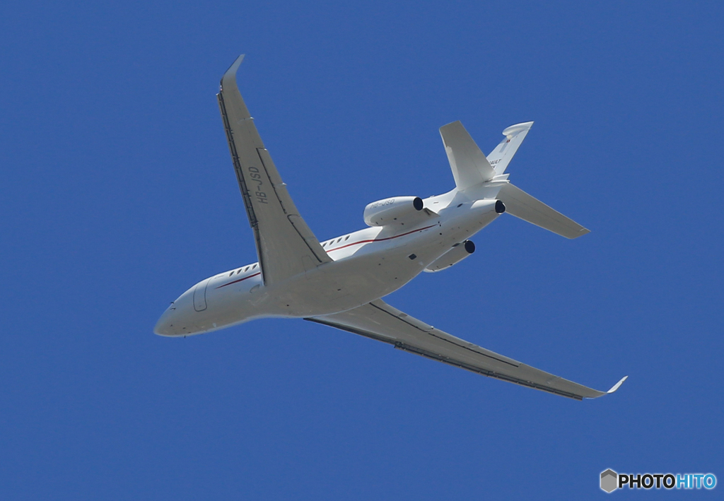 「そらー」 Swiss Dassault Falcon 8X 離陸です