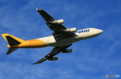 「良い天気」 POLAR 747-400 N454PA 飛び立ちです