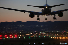 ✈ 初めての伊丹の夜・千里川 (2) Landing ✈