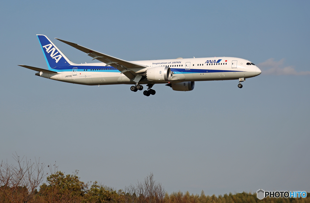 「はれー」 ANA 787-9 JA872A 着陸　します