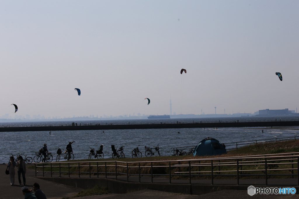 「すかい」競う・カイトサーフィン（３）