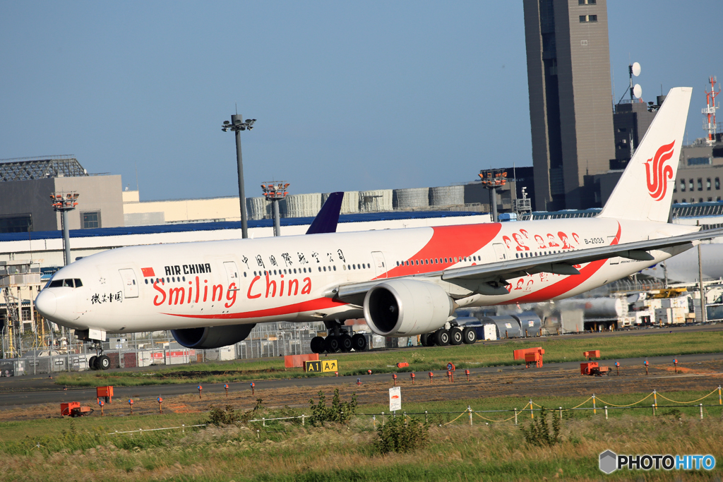 「良い天気」 Oh Smiling China Livery 初飛来‼