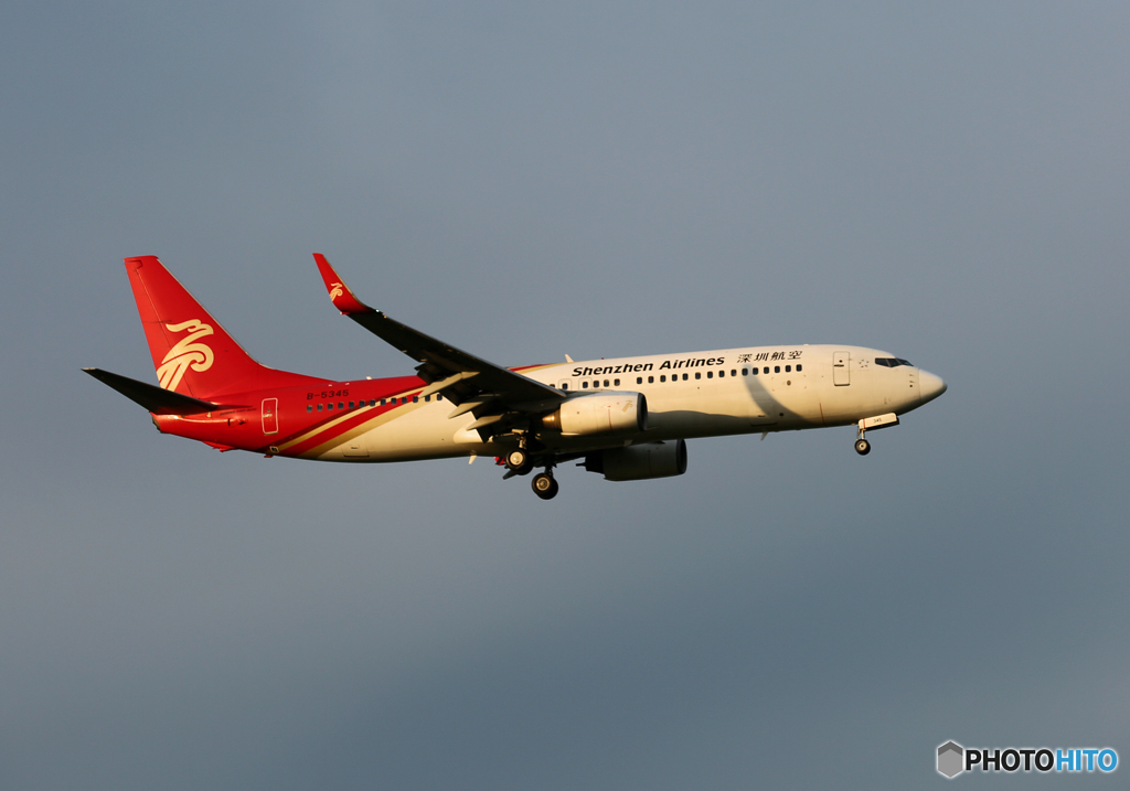 「晴れ」 深圳航空 737-86N B-5345 来た～