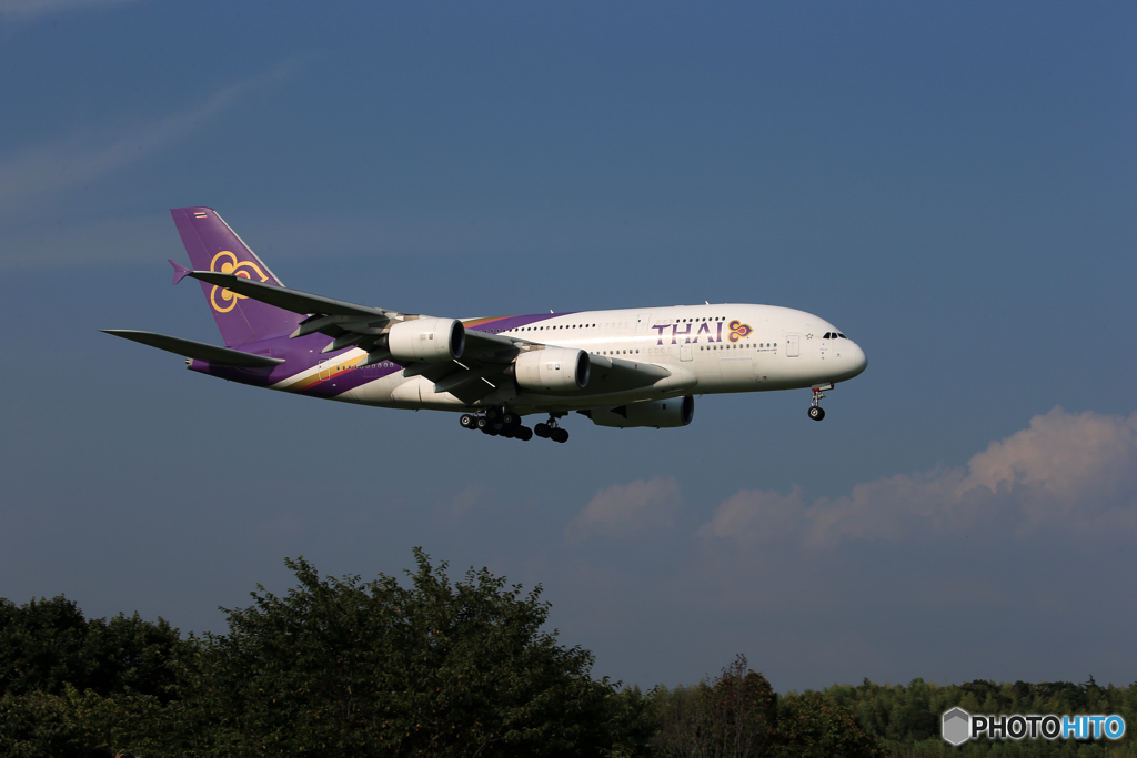 「良い空～」THAI A380-841 HS-TUE 到着
