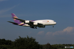 「良い空～」THAI A380-841 HS-TUE 到着
