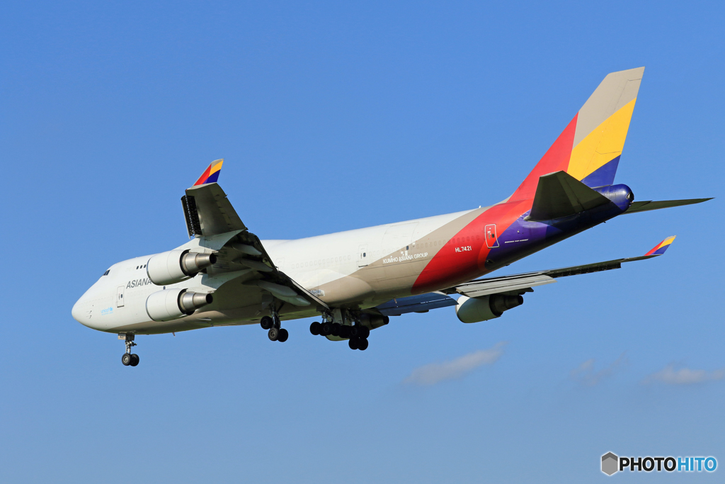 「SKY」 Asiana 747-400 HL7421 飛行