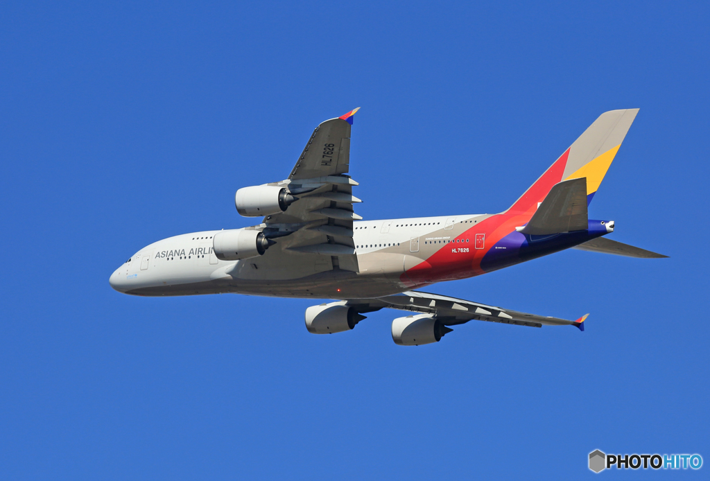 「すかい」 Asiana A380-841 HL7626 出発です