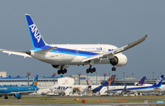 「青い空」が一番 「ANA 787-8 JA820A 着陸