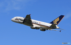 「青」 Singapore A380-841 9V-SKL Takeoff