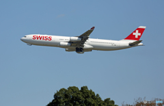 「スカイ」 SWISS A340-313 HB-JME Takeoff