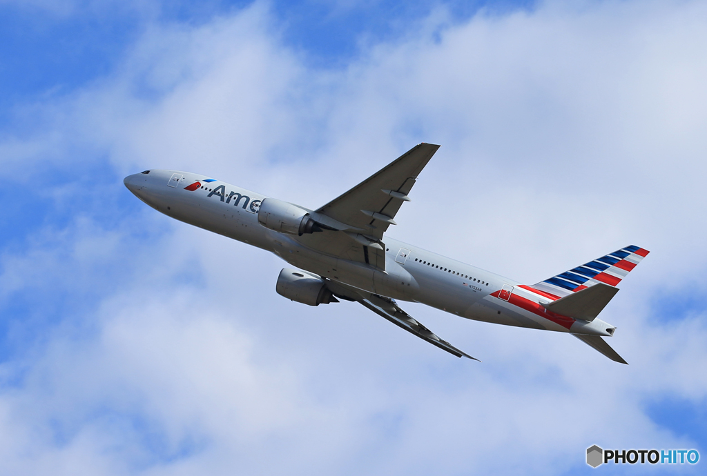「蒼空」American 777 N753AN  離陸