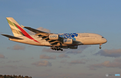 「晴れ」? エミレーツ特別塗装A380-861 EXPO A6-EOF