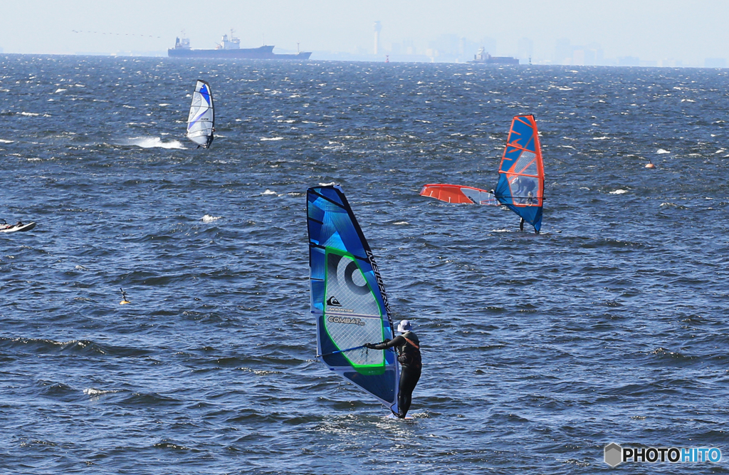 「良い空～」気持ち良い・ウインドサーフィン