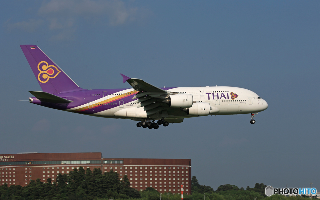 「はれ」THAI A380-841 HS-TUE   Landing