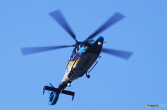 [青い空]フジTV 報道機　ユーロコプター EC155