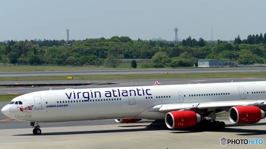 ✈思い出の1枚　✈virgin  atlantic  長〜いA340-600