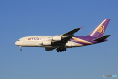 「青色が好き」 Thai A380-841 HS-TUF Landing