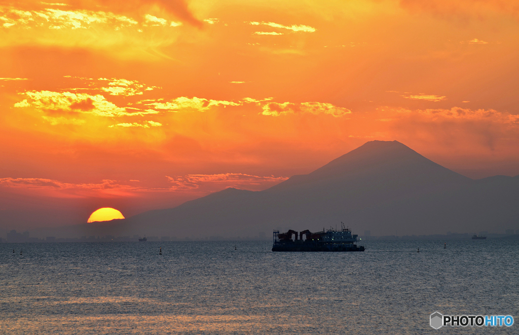 ☀☀  富　士　山　と　夕　景　☀☀