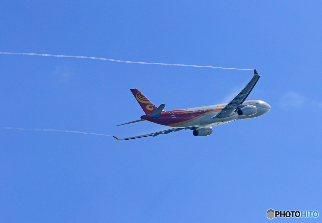 「良い天気」 Hong Kong A330-343 ベイパーだ！
