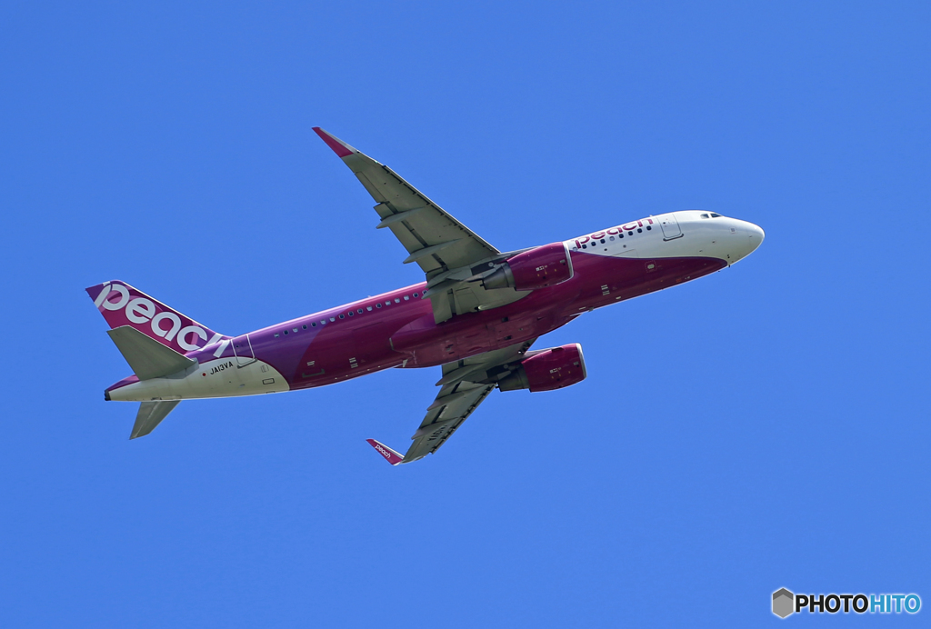 「空色」Peach A320-214 JA13VN  飛び立ち