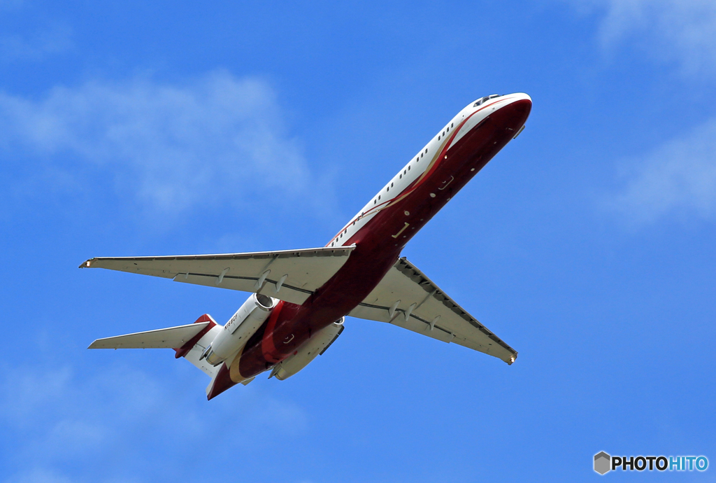「あおいそら」プライベートサンライダーMD-87 N168CF Takeoff