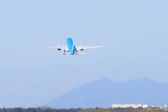 「空色」KLM 筑波山777-206 PH-BQFTakeoff  