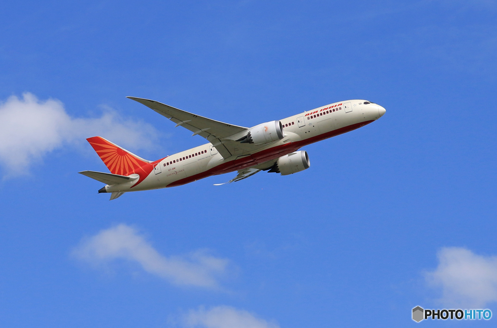 「良い天気」 AIR INDIA 787-8 VT-ANI飛行