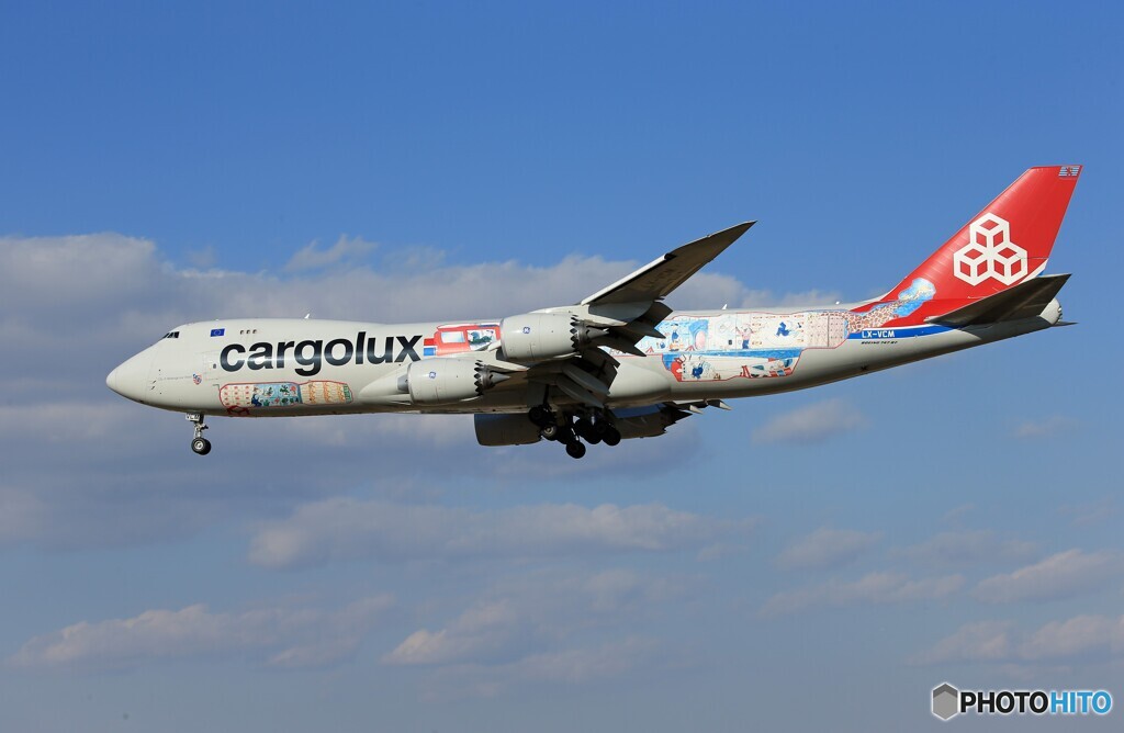 「はれー」Cargolux B747-8 LX-VCM　着陸します