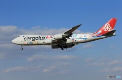 「はれー」Cargolux B747-8 LX-VCM　着陸します