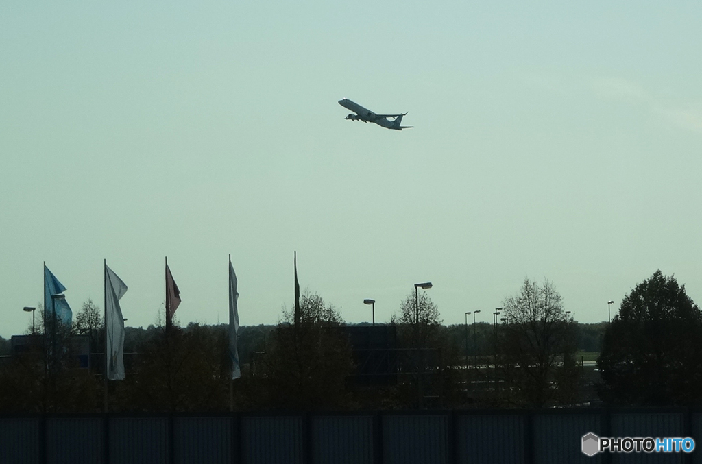 ミュンヘン空港の離陸・風景