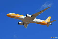 「真青の空」 scoot 787-9 9V-OJG 飛び立ち