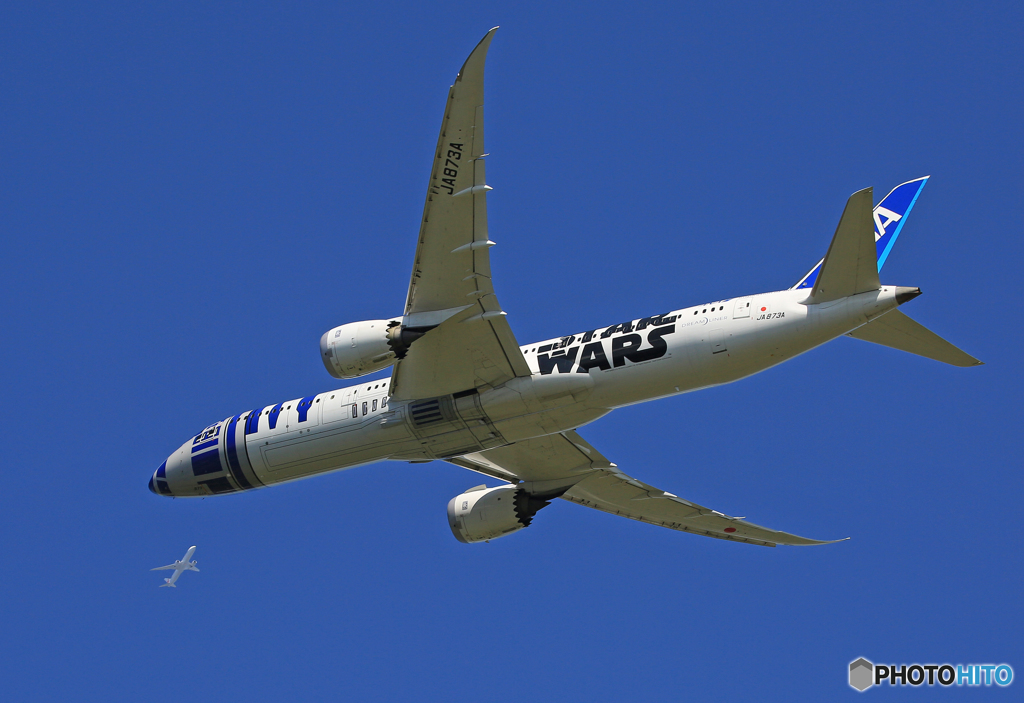 「空色」 STAR WARS クロス 787-8 JA873A 離陸します