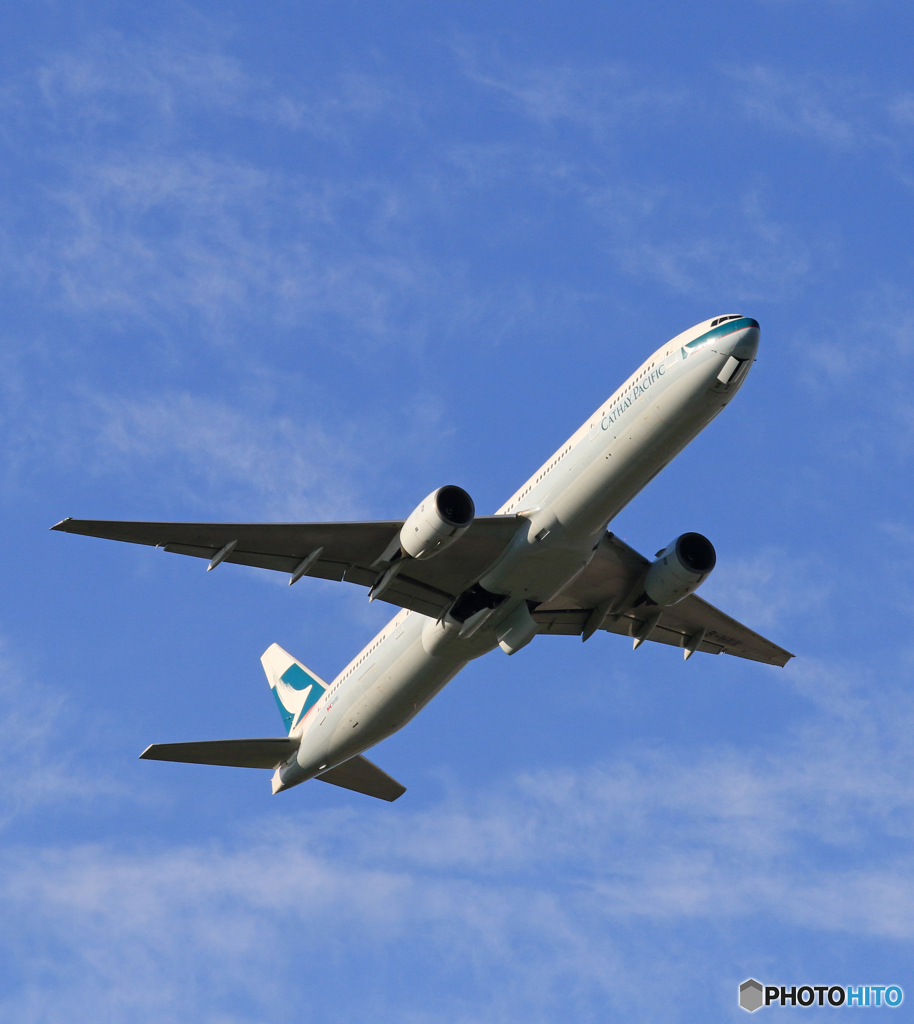 「あおぞら」 Cathay 777-367 飛び立ちです