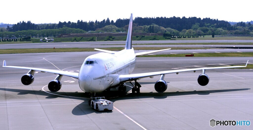 ✈ 思い出の１枚✈  ７４７ジャンボ機　DELTA 747-400✈