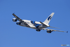 「ブルー」マレーシア   A380-841 9M-MND 出発