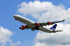 「すかい」 SAS A340-313 OY-KBD 飛行 