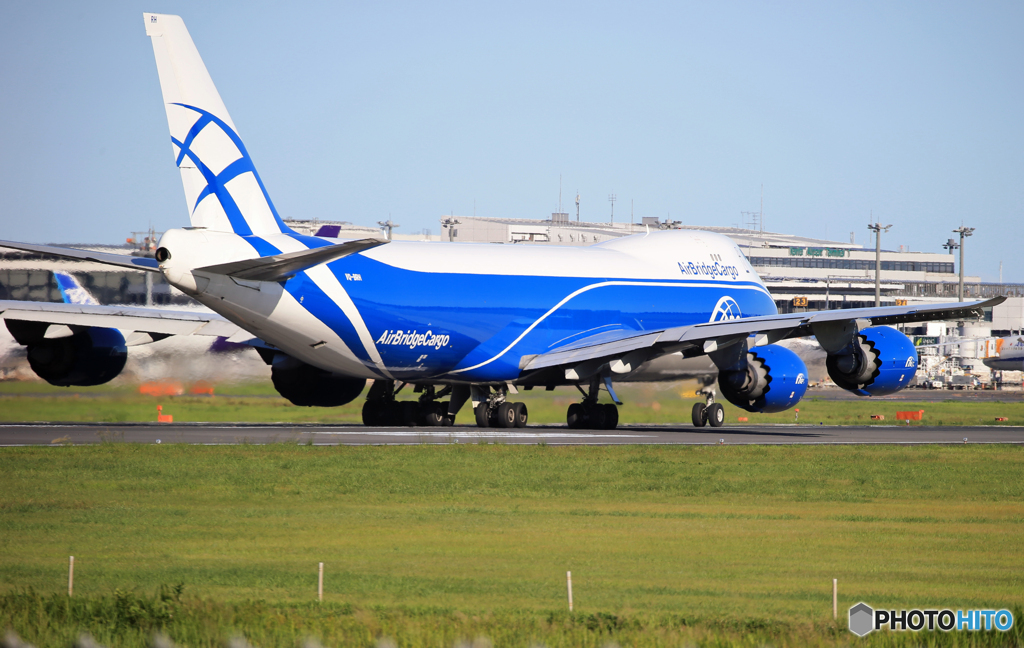 「空色」エア　ブリッジカーゴ　747-8 出発です