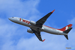 「群青色」t'way 737-8AS HL8323 Takeoff 